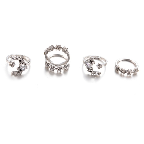 5 PC Moon Ring Set - Picture 3 of 7
